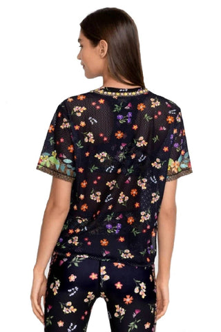 Johnny Was - Nani Mesh Oversize Crop Tee