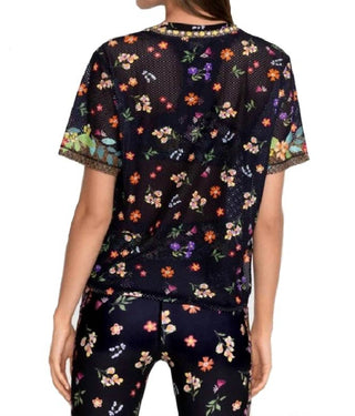 Johnny Was - Nani Mesh Oversize Crop Tee