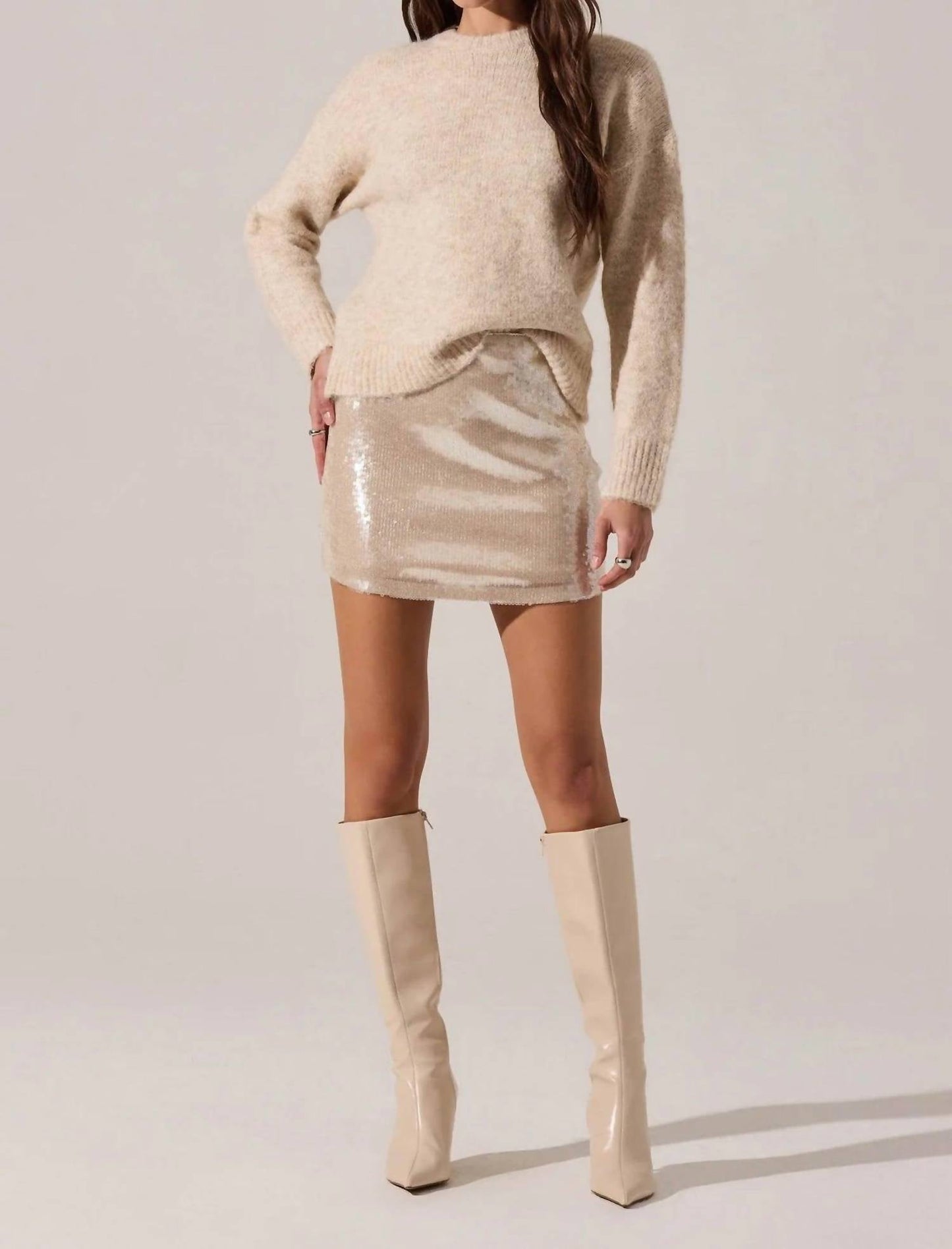 Astr - Darby Sequin Mini Skirt