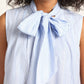 Derek Lam 10 Crosby - LUREX STRIPE TIE NECK TOP