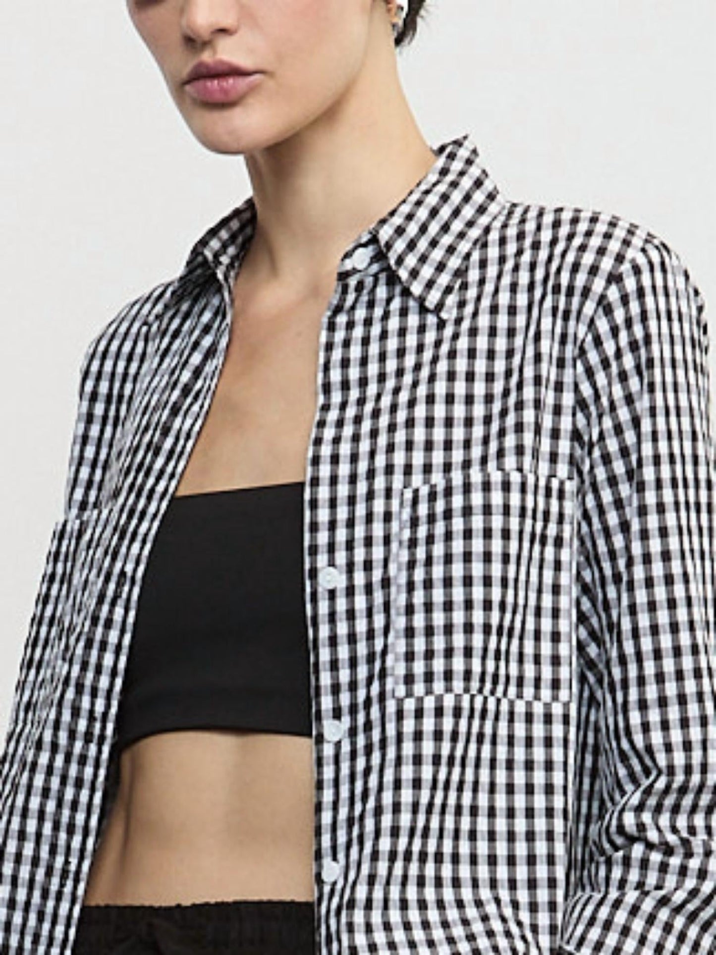 Enza Costa - Textured Gingham Shirt