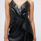 Simkhai - Carlee Fringe Detail Faux Leather Dress