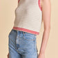 English Factory - Women's Knit Border Top