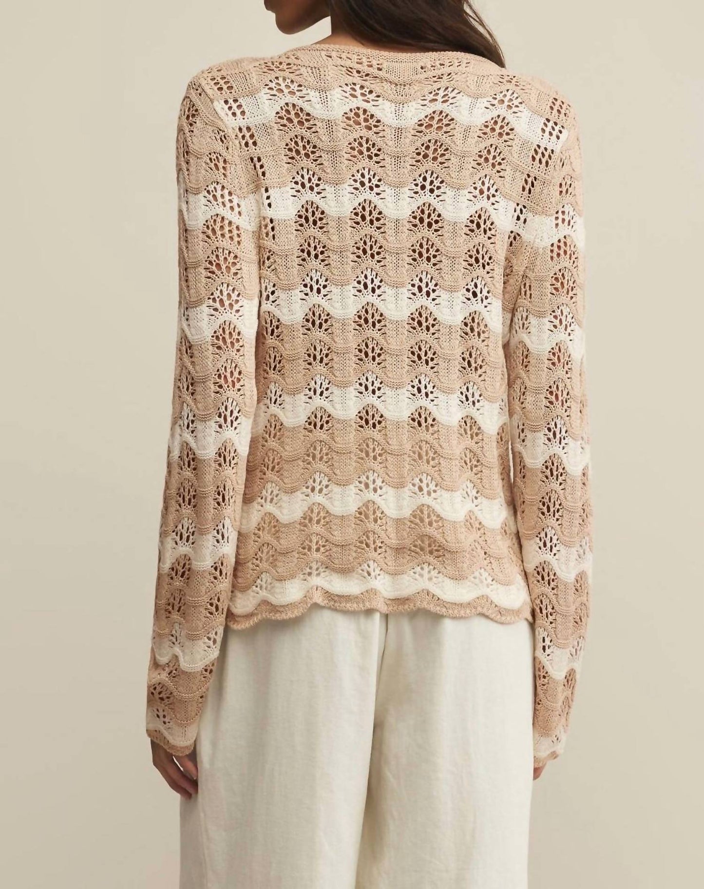 Z Supply - Azura Stripe Crochet Top Sweater