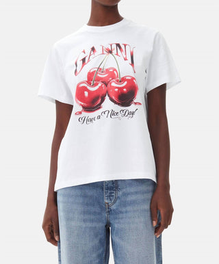 Ganni - Basic Jersey Cherry Relaxed T-shirt