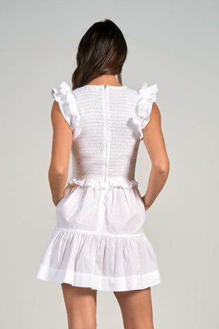 Elan - Smocked Ruffle Dress