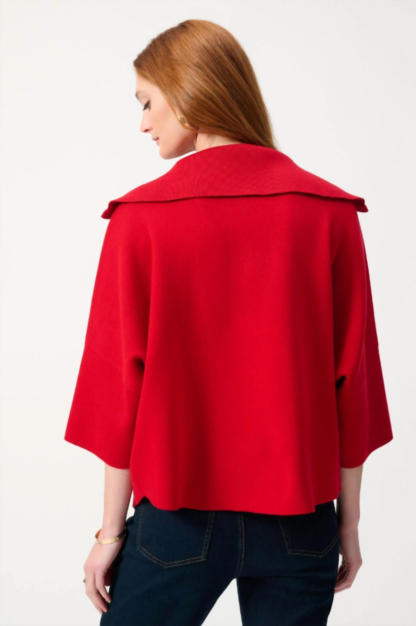 Joseph Ribkoff - Jacquard Zipped Collar Sweater