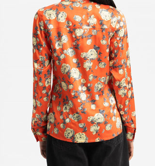 Ganni - Printed Satin Shirt