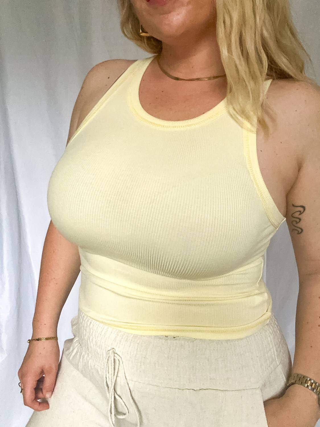 Le Lis - Women's Coastal Stitch Ribbed Tank Top