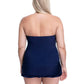 Profile By Gottex - Plus Size Cross Over Bandeau Strapless Swimdress