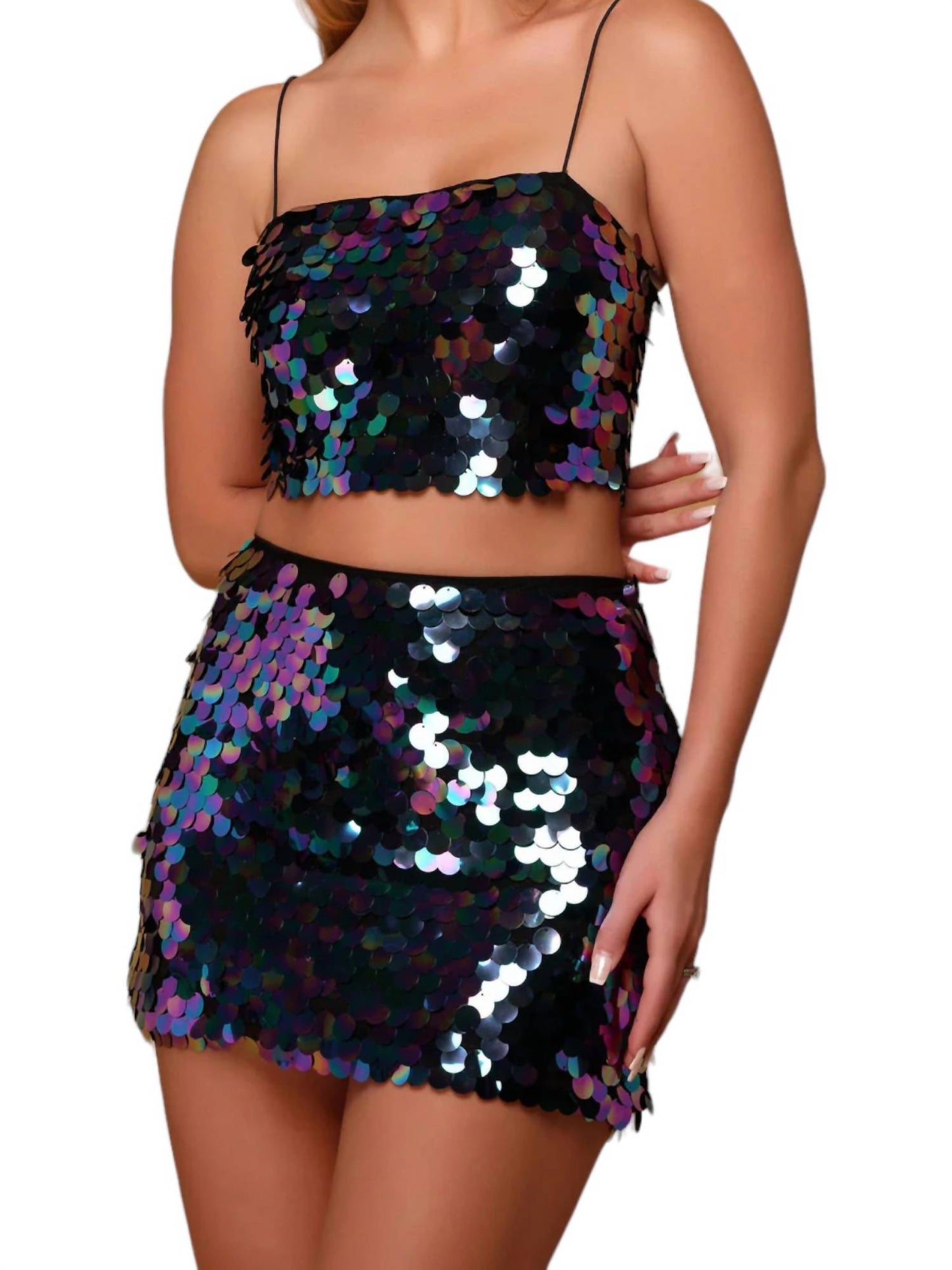 Le Lis - Sequin Crop Top