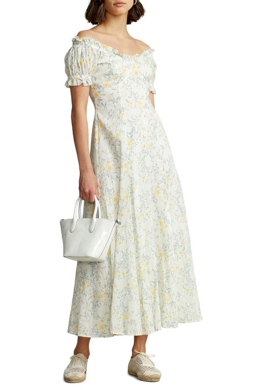 Polo Ralph Lauren Off-the-Shoulder Floral Cotton Midi Dress