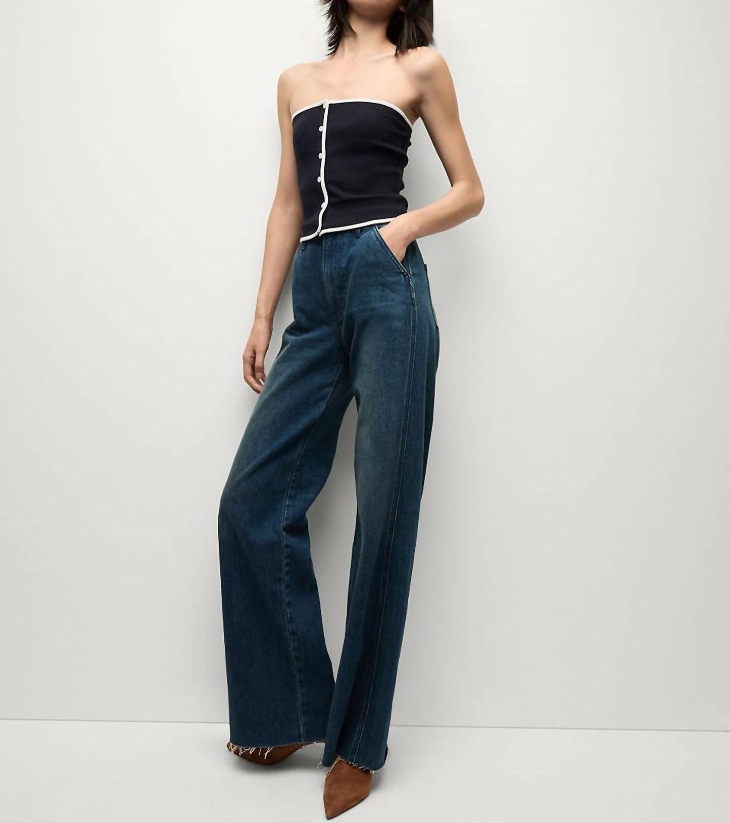Veronica Beard - Valley Knit Strapless Top