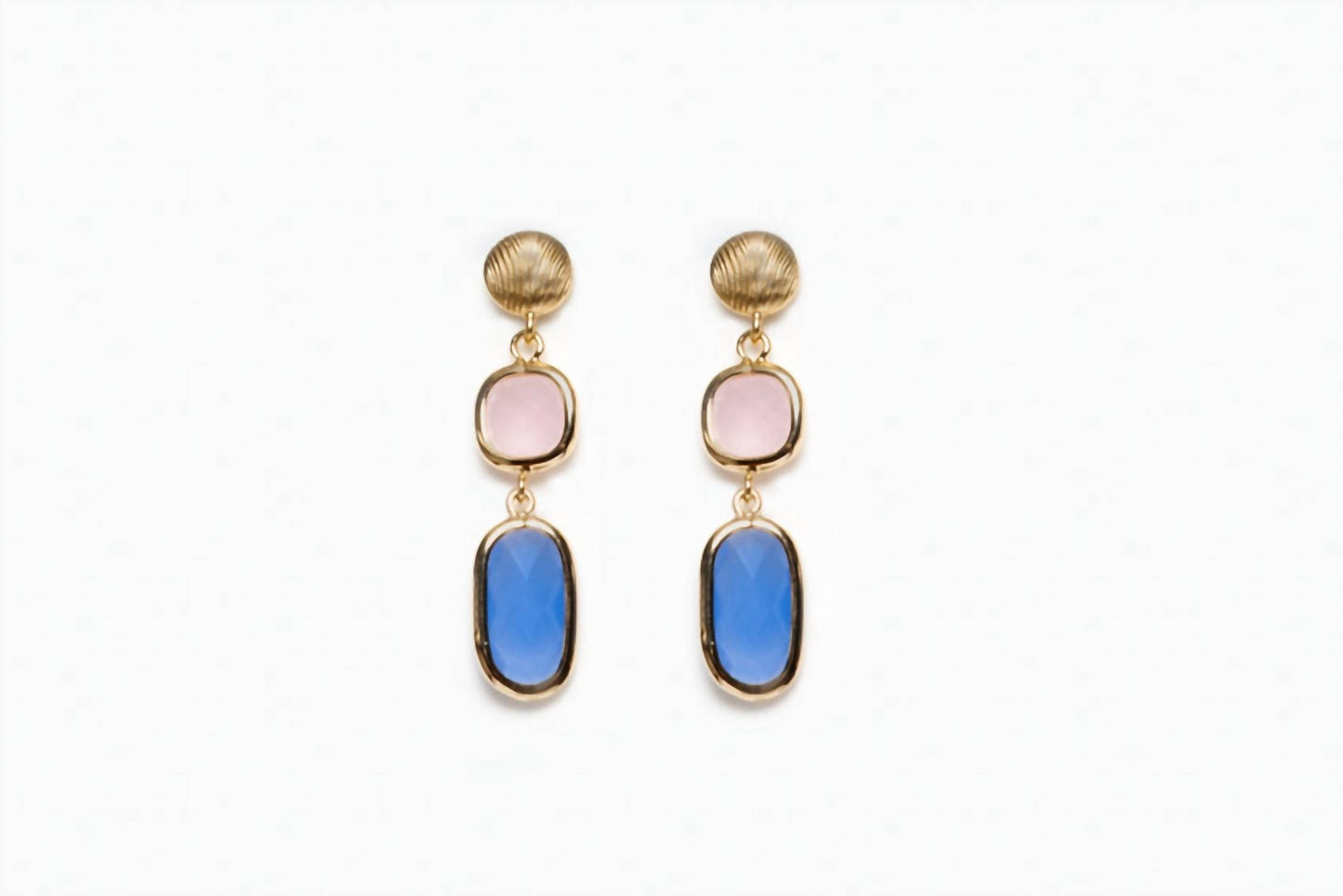 Avenue Chic - Women's Rectangular Drop Stud Earrings