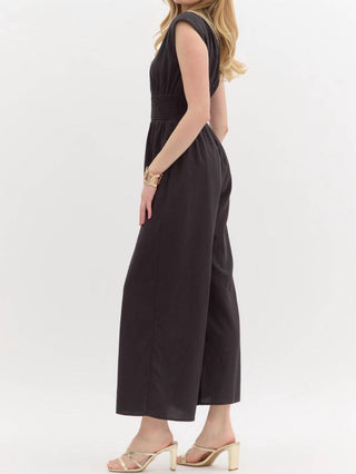 Entro - Sleeveless Zip Front Jumpsuit