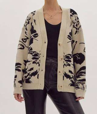 Entro - Trying Your Best Floral Cardigan