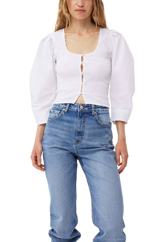 Ganni - Cotton Poplin Smock Blouse