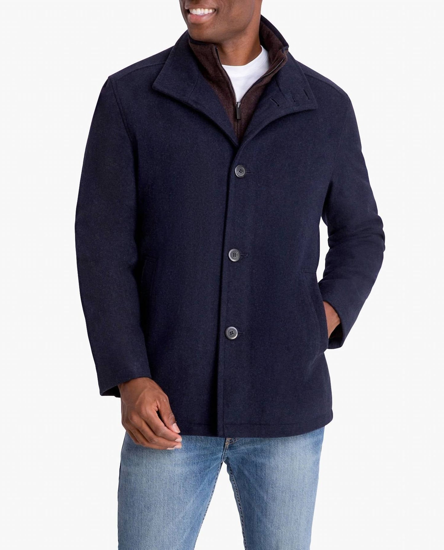 London Fog - Amherst Button Front Wool Jacket