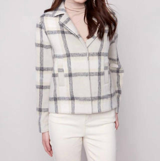 Charlie B - Lurex Plaid Short Jacket