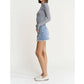 Mica Denim - Raw Hem Denim Mini Skirt