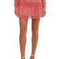 Endless Rose - Shirred Floral Mesh Skirt