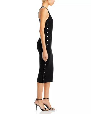 Alice + Olivia - Lalita Racerback Side Snap Wool Knit Midi Dress