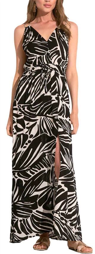 Elan - Tie Back Print Maxi Dress