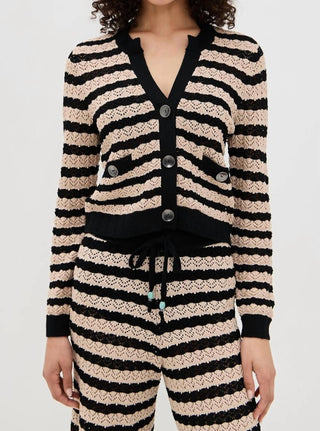 L'Agence - Orla Pointelle Knit Cardigan