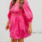 Jade - Lace Trim Cinch Waist Dress