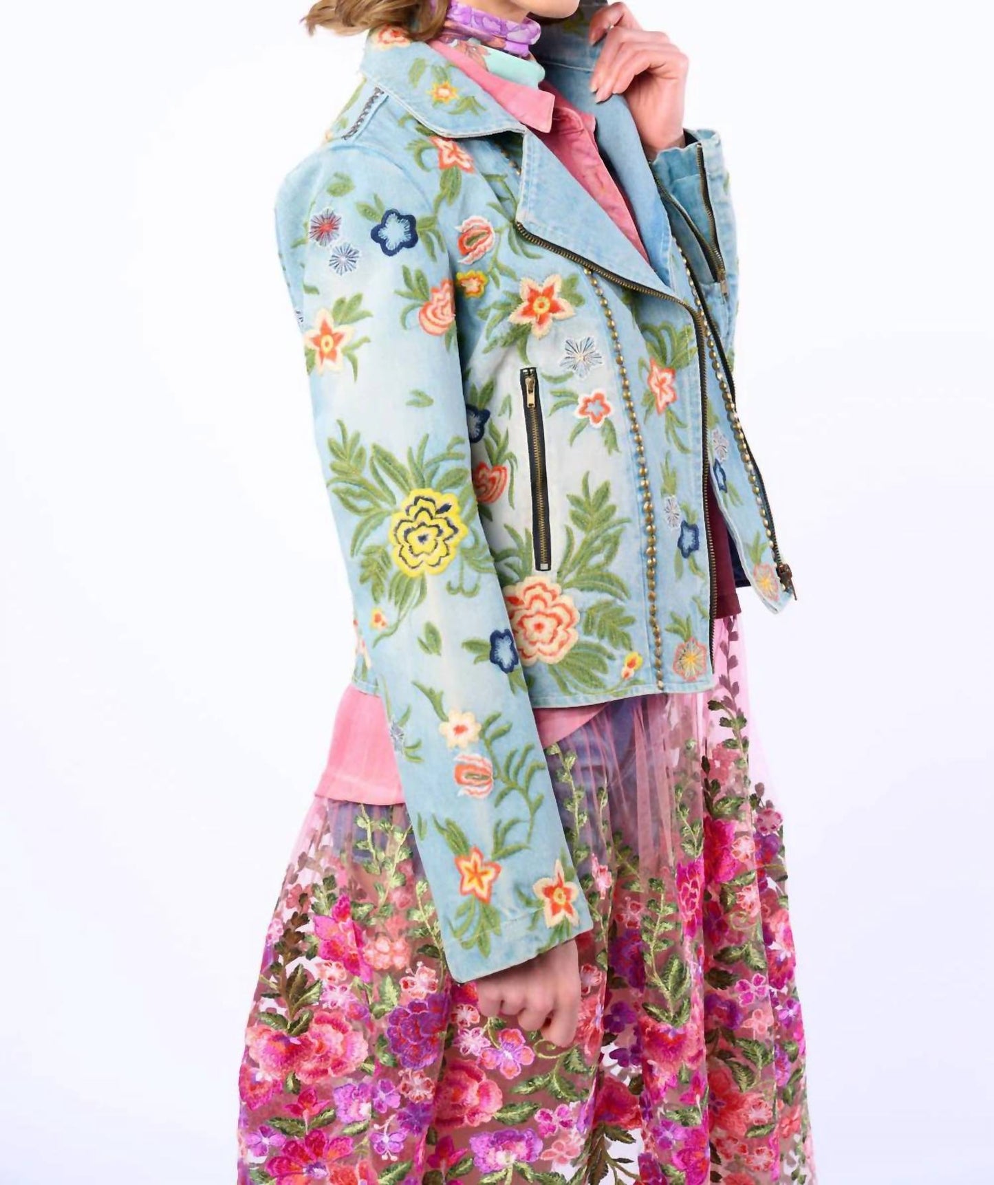 Aratta - Lucinda Embroidered Denim Jacket