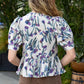 Entro - Ecru Top With Irises