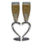 Creative Gifts International - Toasting Goblets With Heart Shaped Separating Base & Stem