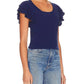 Bobi - Double Ruffle Short Sleeve Tee