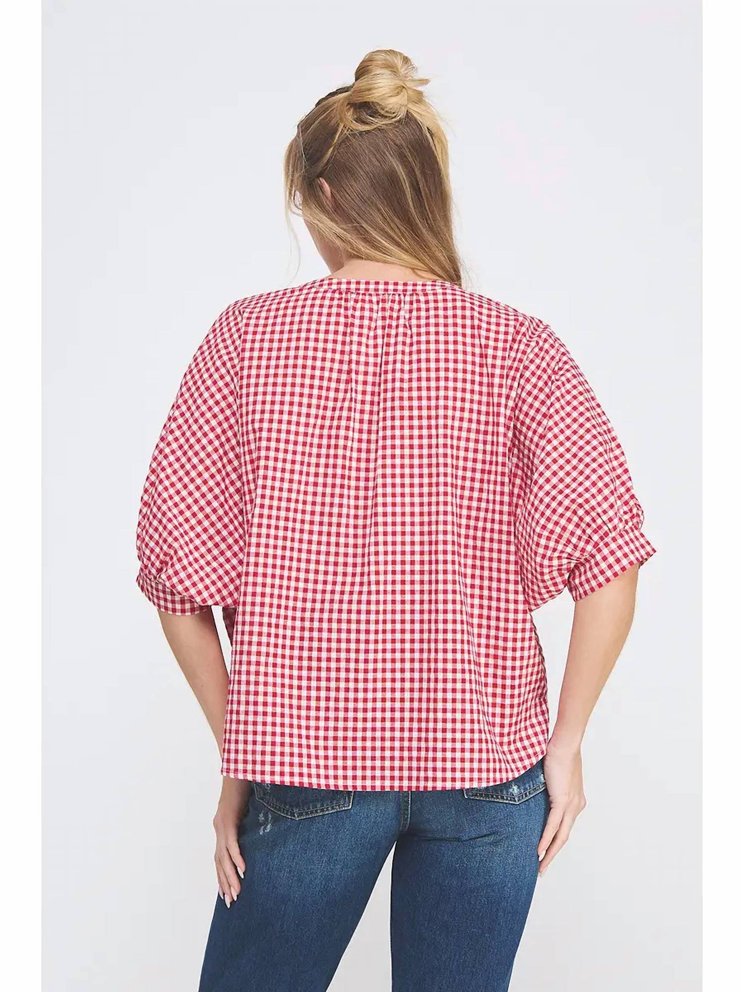 Allie Rose - Seersucker Dolman Top