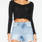 Kancan - High Rise Denim Shorts