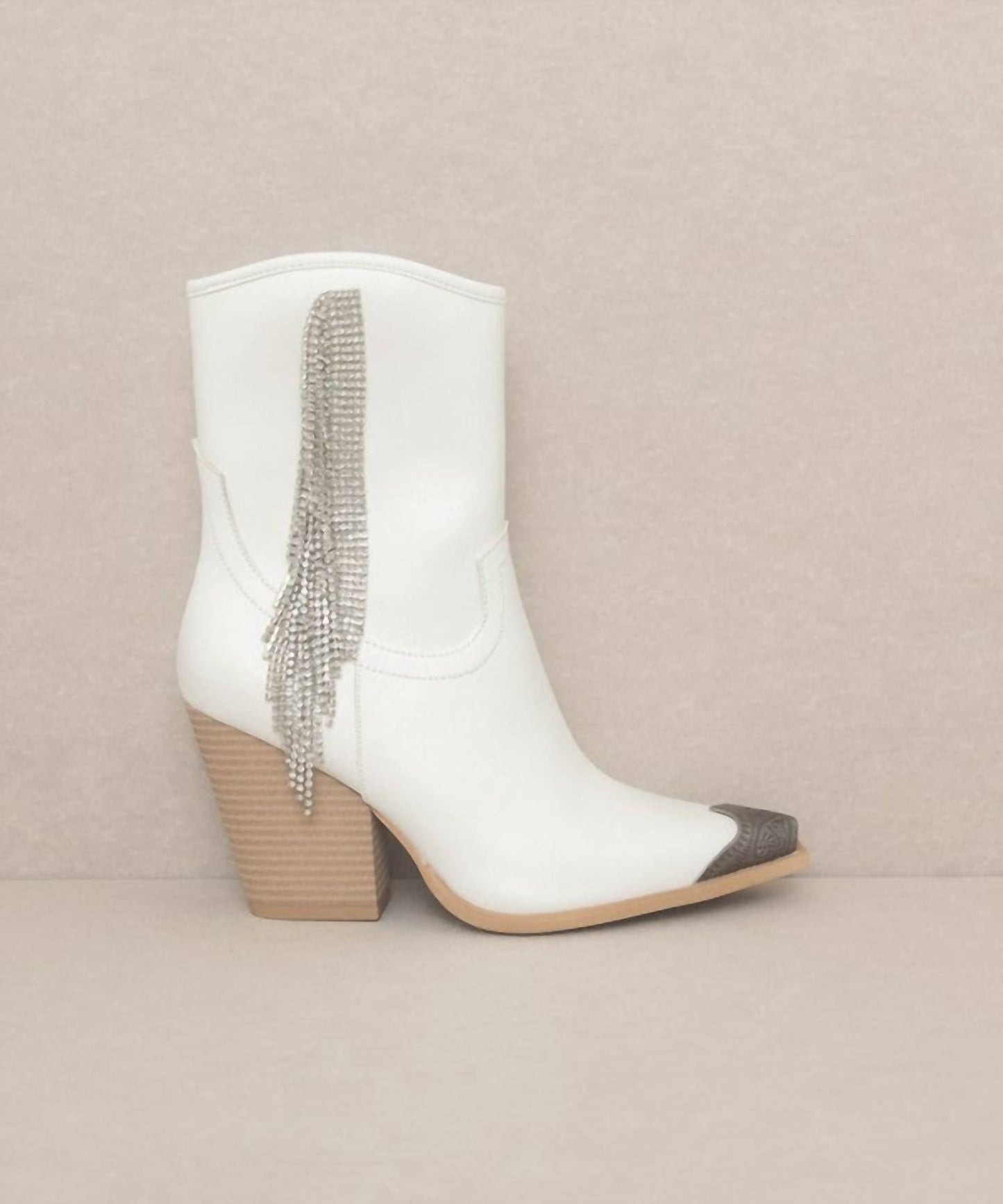 Oasis Society - Women's Rhinestone Fringe Cowboy Western Boot