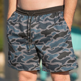 Old South Apparel - Blackout Camo Lined Swim Trunks
