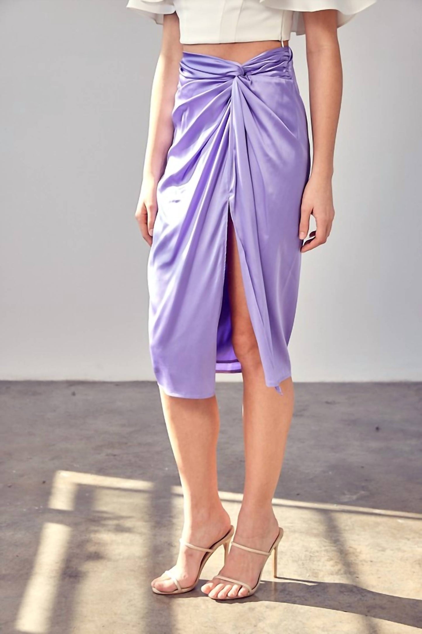 Do+Be - Side Gathered Slit Skirt