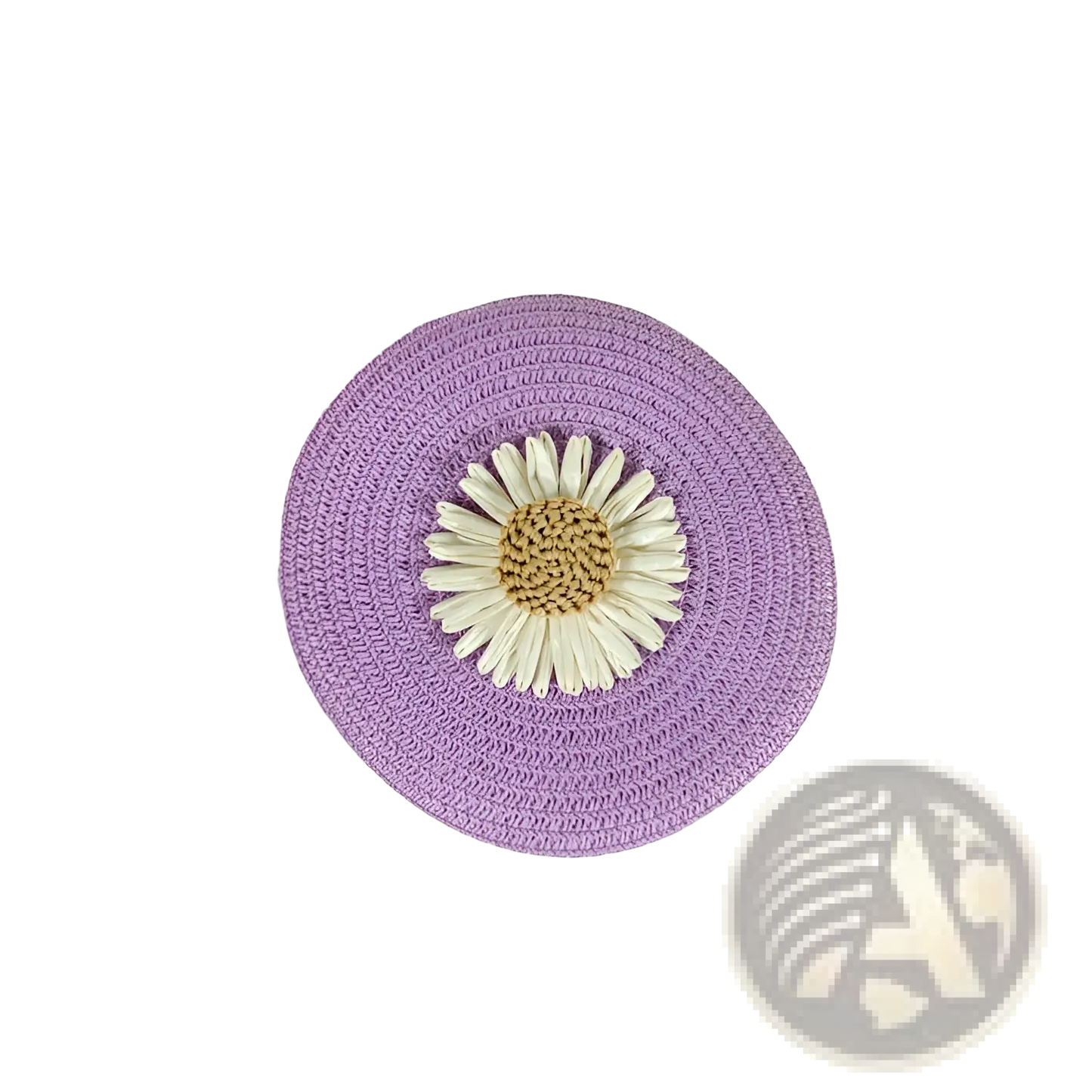 Daisy Straw Crossbody Bag Round Woven Shoulder Purse