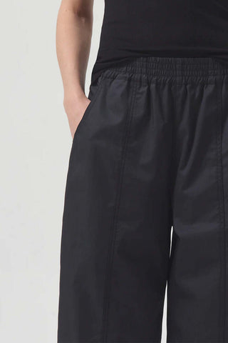 Agolde Dakota Cotton Poplin Track Pants Black Size M