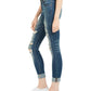 Indigo Rein Juniors' Distressed Curvy Jeans Blue Size 1