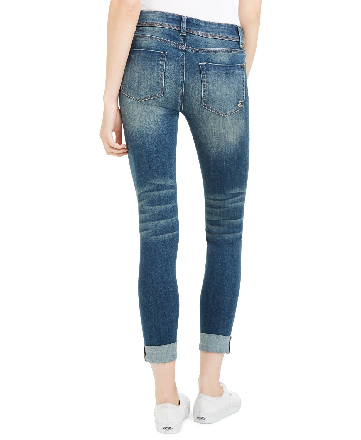 Indigo Rein Juniors' Distressed Curvy Jeans Blue Size 1