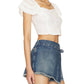 Free People - Square Neck Ruched Cropped Top