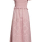 Sea Vienne Smocked Bodice Cotton Eyelet Dress in rose, Size 6