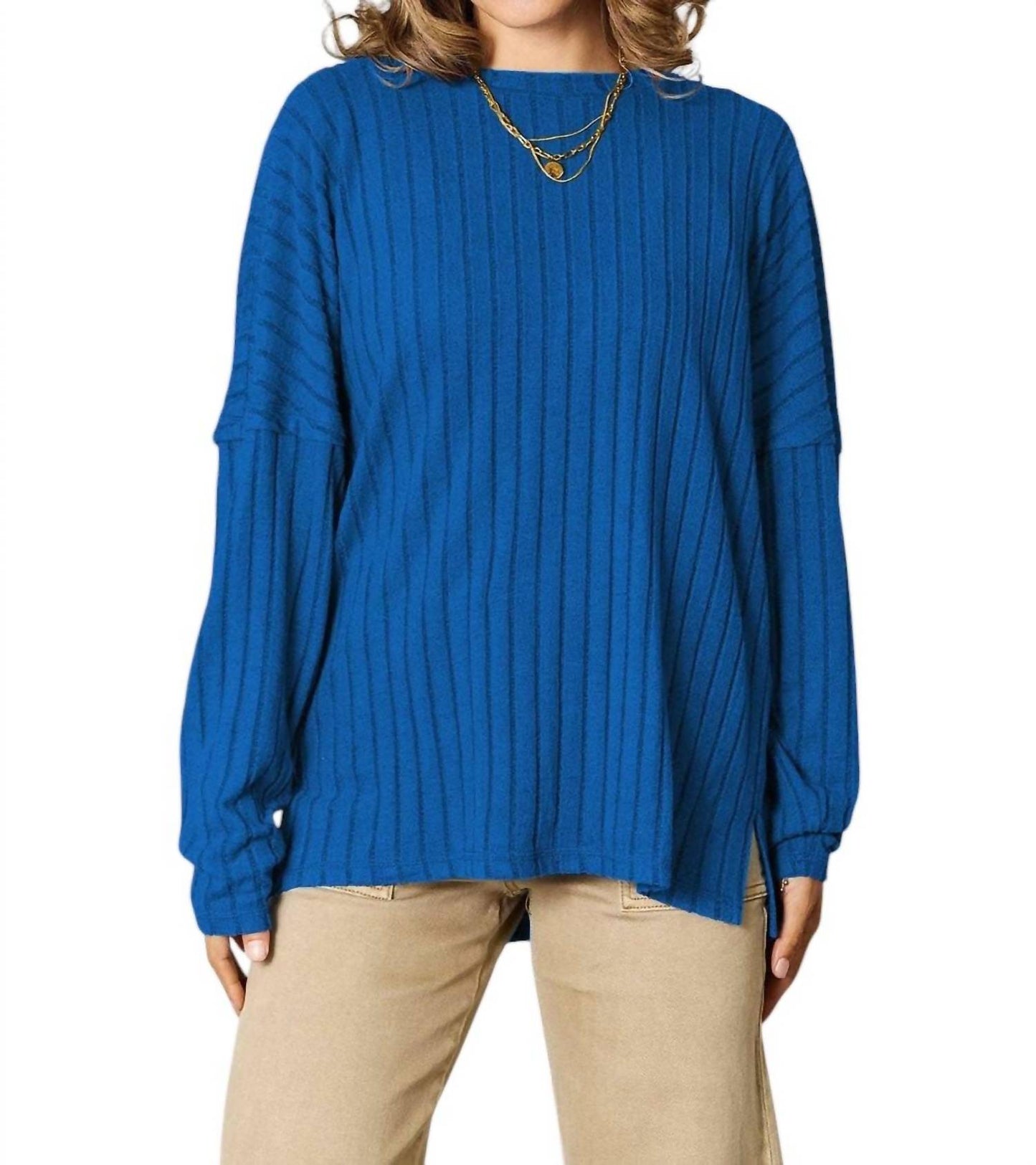 Basic Bae - Sophisticated Ribbed Knit Top