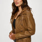 Coalition La - Vegan Leather Hooded Jacket