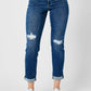Judy Blue - Women's Destroyed Slim Curvy Jeans