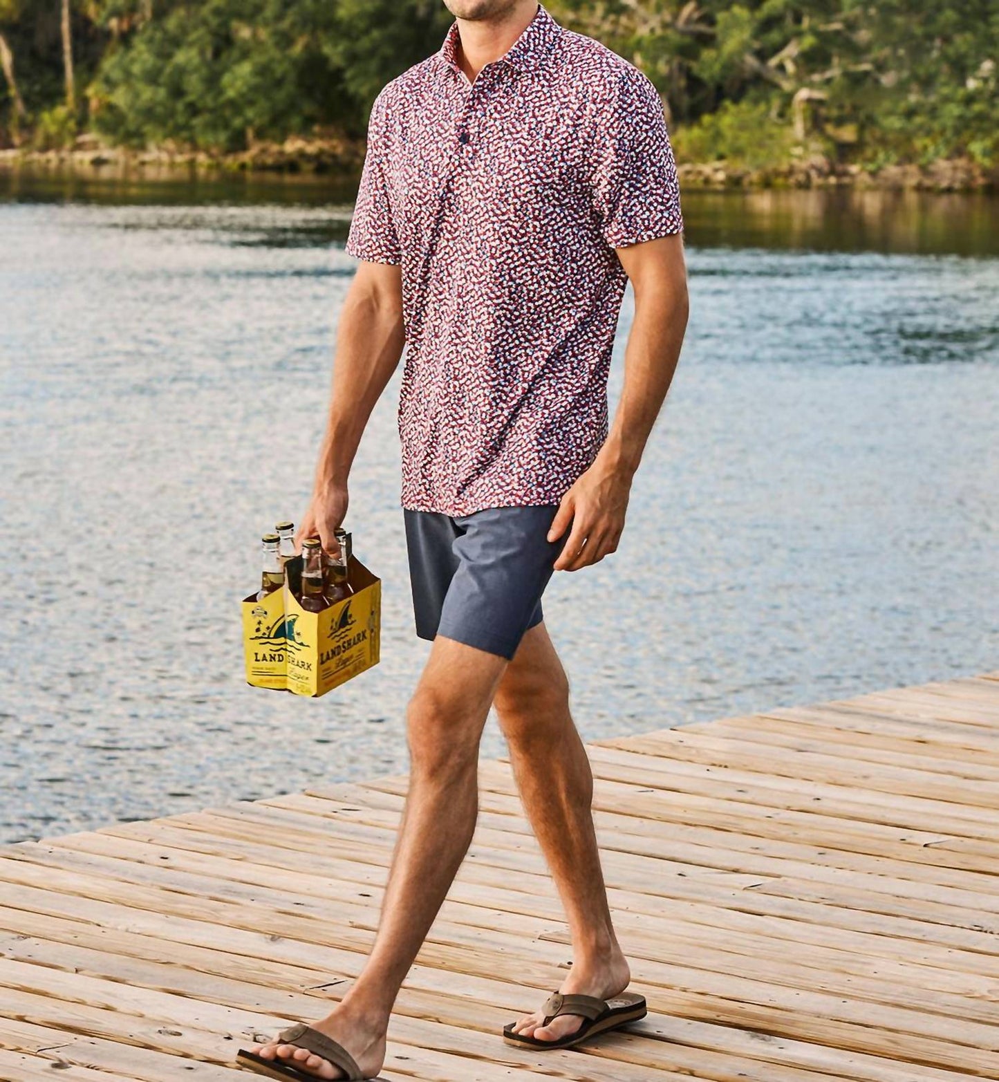 Flags & Anthem - Winfield Multi Star Short Sleeve Performance Polo