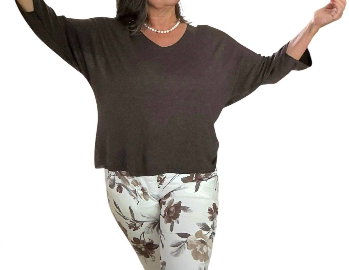 Cocco Bello - Women's Fine Knit Bat Sleeve Sweater