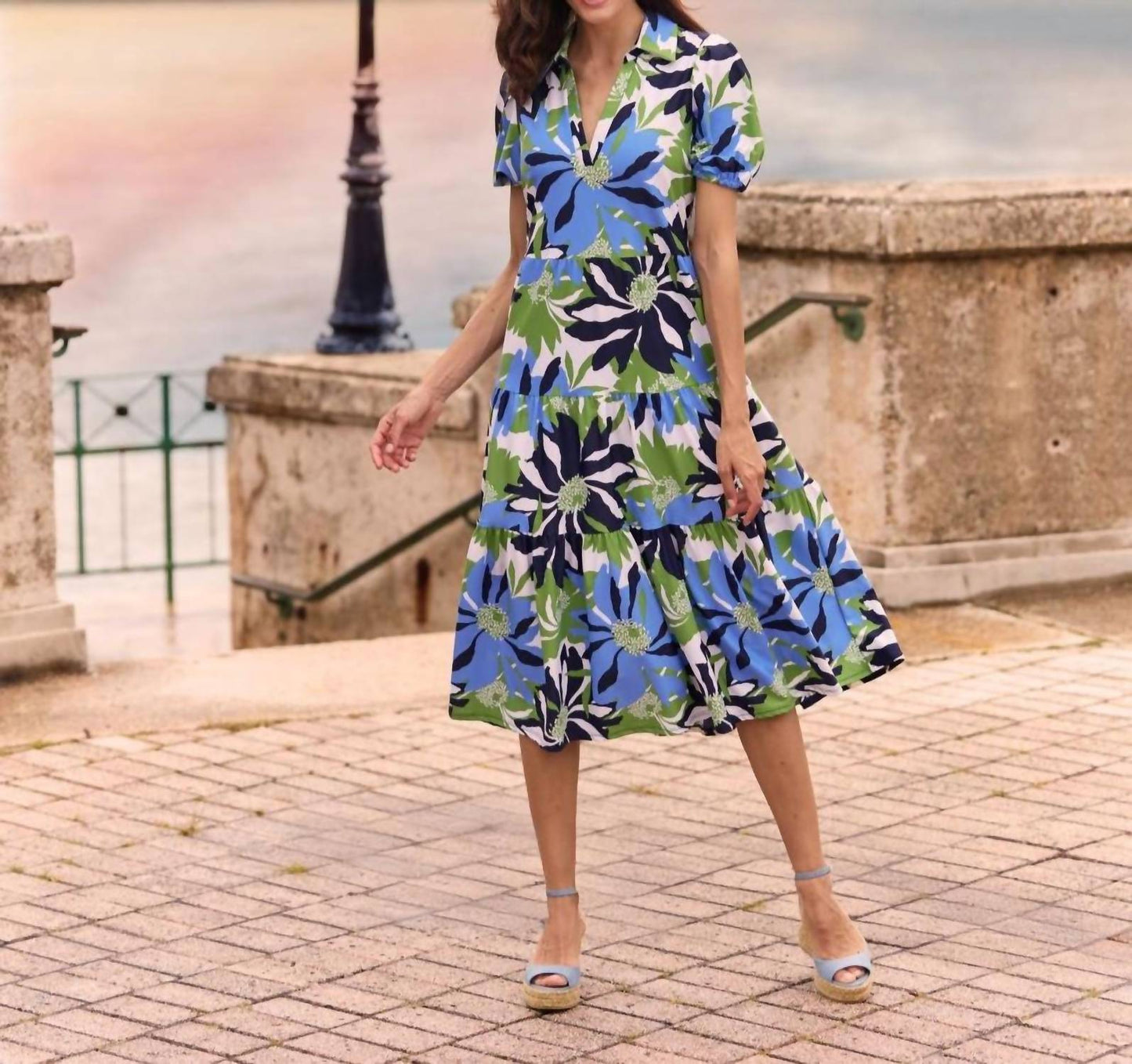 Jude Connally - Portia V-neck Midi Dress